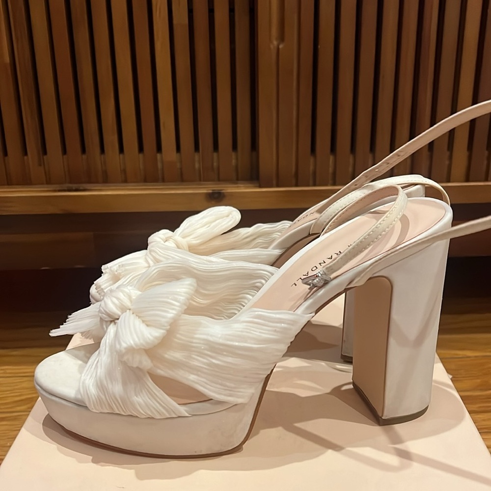 Natalia 115MM Pleated Bow Platform Sandals - Picture 5 of 11